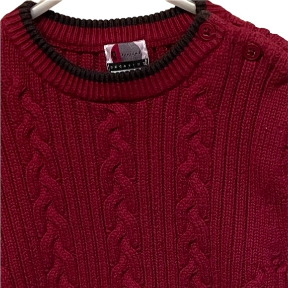 **2 for $20** Gymboree crimson red cable knit sweater size 2T - Picture 4 of 5